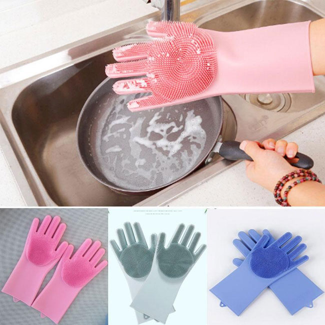 (1 জোড়া) Dish Washing Kitchen Hand Gloves